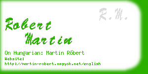 robert martin business card